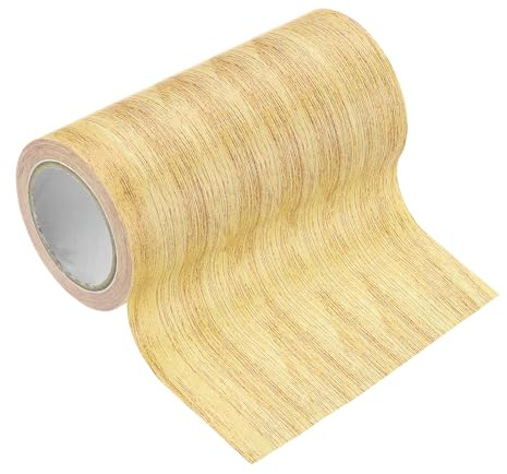 PATIKIL Cinta de Grano de Madera, Cinta de Reparación Autoadhesiva Impermeable, con Multiosos Usos para Reparar Muebles, Armarios, Suelos y Paredes, 12cm x 4.57m, Amarillo Roble