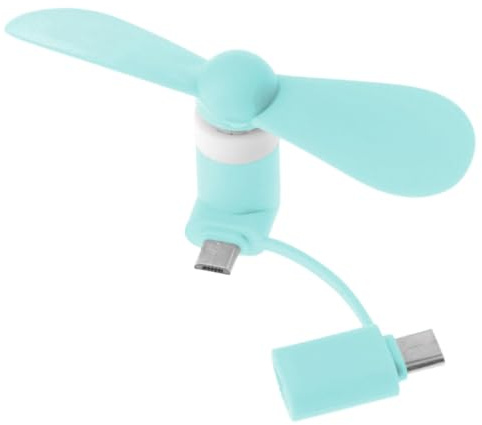 DIIOOMIEEU Ventilador USB tipo C extraíble de baja potencia para teléfono móvil, PC, portátil