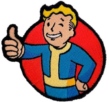 VALKYNEA 100 % broderad broderad lapp inspirerad av Anime Art/Vault Boy/Fall Out/Embroidery Patch/broderad applikation (krok och ögla/Velcr0)