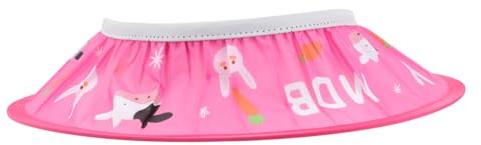 WEKADRIN Verstellbare Badekappe für Neugeborene aus Eva mit Cartoon Design Schützt Augen und Ohren Beim Baden und Duschen Praktische Babybadehaube in Rosa