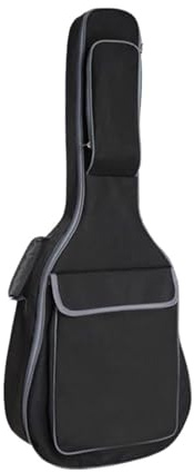 JTKSSCS Gitarrväska 36/38/39/40/41 tum vattentät gitarrryggsäck, tjocklek 12 mm Oxford-vadderad mjuk bomullsväska, akustisk svart väska, 38 39 tum svart, En Storlek, En stil