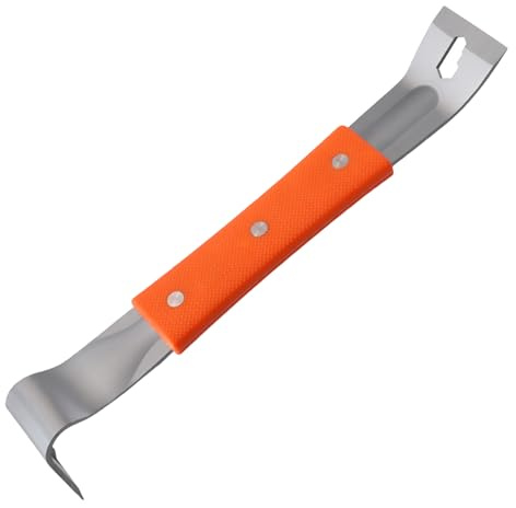 Lever Bar - Mini Presser Foot With Rubber Handle, Multifunctional Baseboard Removal Tool, Durable Stainless Steel Construction, Compact Hand Tool | Foot Lever Tools