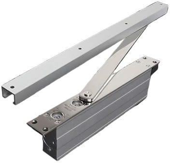 Chiudiporta Automatico Dispositivo di chiusura porta Tampone automatico for nascosta idraulico for uso domestico a molla nascosto 35-70 kg(Square - silver)