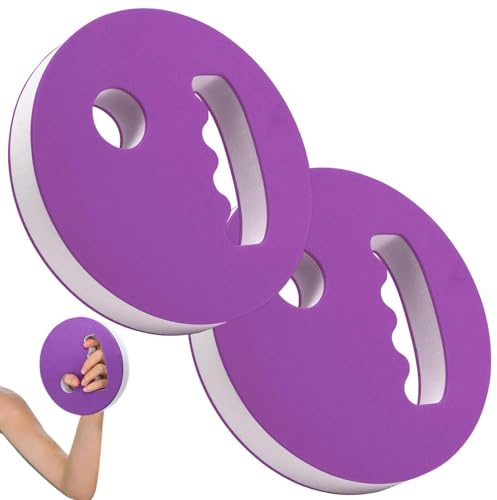 Aqua Aerobic - Scheiben | Schwimm Training Hilfe | EVA Schaumstoff Pool Discs für Erwachsene Kinder Anfänger Wasserwiderstand Fitness Tool 2er Pack Blau Langlebiges Material Leicht Zu Greifen Stabil