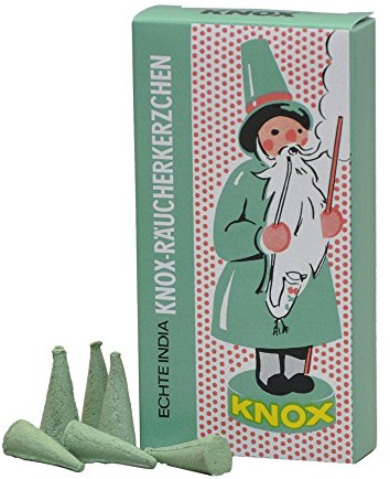 KNOX Räucherkerzen/Rauchkegel Ostalgie - Duftnote: Tanne - 24 Stück - Made in Germany