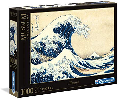 Clementoni - Puzzle 1000 Pezzi Arte per Adulti e Ragazzi, Museum Collection, Tema Hokusai La Grande Onda, Idea Regalo Uomo e Donna, Made in Italy, 70x50 cm, 39378