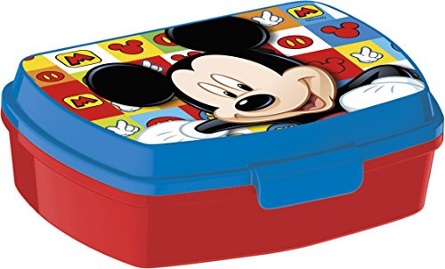 ALMACENESADAN, 0434, Sandwichera rectangular multicolor Disney Mickey Mouse, 15x10x5,5 cms