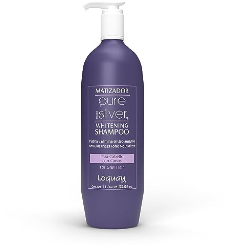 Loquay Matizador PURE SILVER Primer Whitening Shampoo 1L/ Net Wt 33.8 Oz