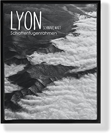 BIRAPA Lyon Keilrahmen für Canvas 70x90 cm in Schwarz Matt, Rahmen für Leinwände, Leerrahmen für Leinwand, Schattenfugenrahmen für Keilrahmen, Leinwand Rahmen