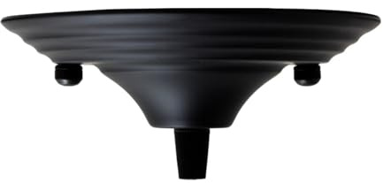 LEDSone Deckenrosette, Anhänger, Kabelgriff, Klemmplatte für Leuchten, Hängelampe, Frontmontage, 140 mm, Schwarz