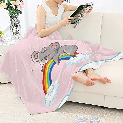 Regenbogen-Faultier-Muster, Decken, Pucksack, Kinder, Frauen, Erwachsene, groß, übergroß, Komfort für Zuhause, Reisen, Yogo, Bett, Sofa