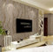 BINLUO Modern Striped 3D Embossed Wallpaper (Brown) - Non-Woven, Self-Adhesive, Interior Wall Decoration, Wood Theme, Beige, Gray, Clear, Stain Resistant, 1.5 kg