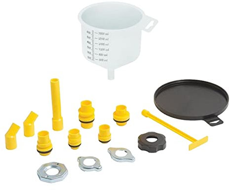 VKMKV Kit d'entonnoir de Remplissage de Liquide de Refroidissement Anti-éclaboussures for radiateur Automobile 15 pièces, Extension Droite de 5 Pouces, Coudes de 2-1/4 Pouces à 45 degrés durables