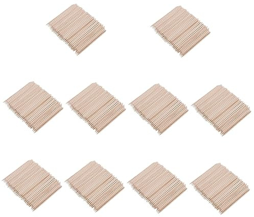 Beavorty 1000 Piezas cutícula de palo de madera de naranja lentejuelas palitos de madera para cutículas de uñas cuidado de uñas quitaesmalte palo de madera de naranjo para uñas clavo vara