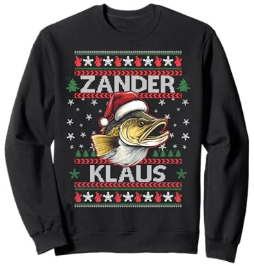 Zander Klaus I Lustiges Zanderangler Angler Angeln Raubfisch Sweatshirt