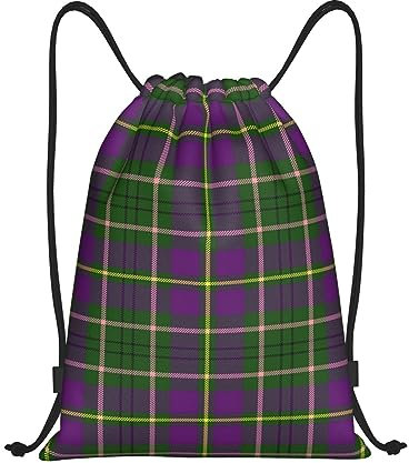 KWQDOZF Mochila con cordón Bolsa de cuerdas Selkirk Tartan Sackpack para deportes gimnasio pequeño