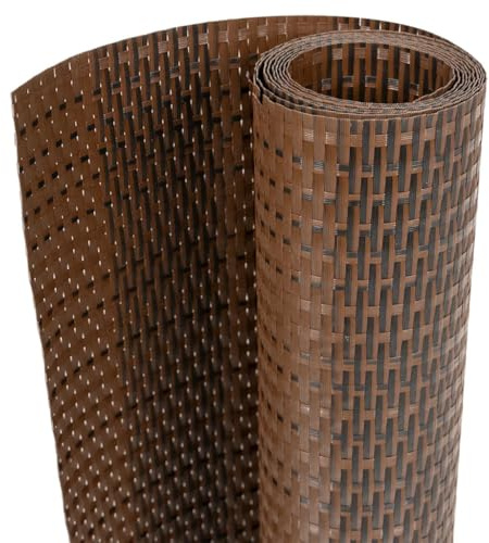 vidaXL Balkon-Sichtschutz Braun und Schwarz 600x100 cm Poly Rattan