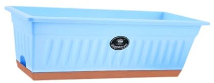 FLCPJGV Fioriera per davanzale, fioriera per Verdure, Rettangolare, 50x19x16cm, fioriera per davanzale, per Giardino, Cucina, Multifunzionale, Blu