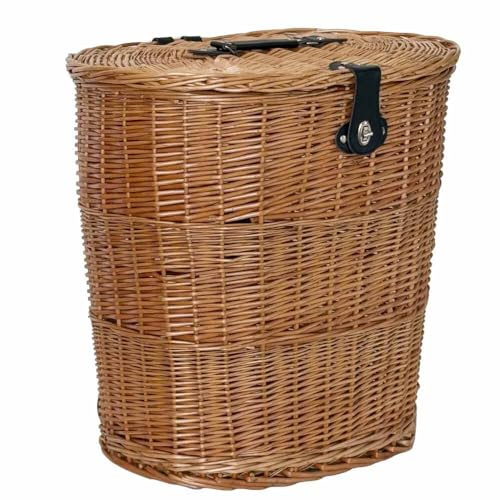Gerla Zaino Vimini Grande con Coperchio e Tracolle 52x40 h51 Funghi