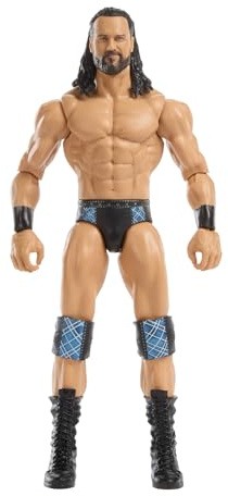 Mattel WWE Actionfiguren und Zubehörteile, ca. 15 cm große Superstar-Sammelfiguren mit 14 Bewegungspunkten und lebensechtem Aussehen (Stile können abweichen), JGD36