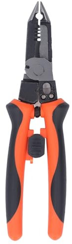 7 in 1 Electrician Plier, Wire Stripper Clamp Cut Crimp Tool with Ergonomic Handle for Industrial Electrical Work, Precise Hole Design