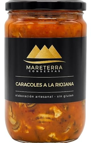 Escargots à la sauce Riojanaise. Compote d'escargots. Jarretière épicée. Gourmet. Escargots cuits 720ml. Recette familiale et maison. Cadeau original tout le monde. Produit 100% fabriqué en Espagne.