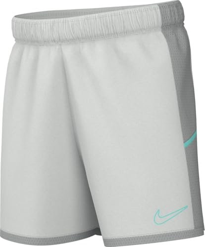 Nike Academy25 Short Dri-Fit pour Enfants Plus âgés, Gris fumé/Turquoise Dynamique, Taille S