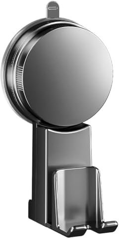 Organizador de portavasos de metal for pared de baño, portavasos de metal, organizador de vasos de pared con ventosa, sin taladro, adhesivo, for cocina, baño, sala de estar, oficina, almacenamiento