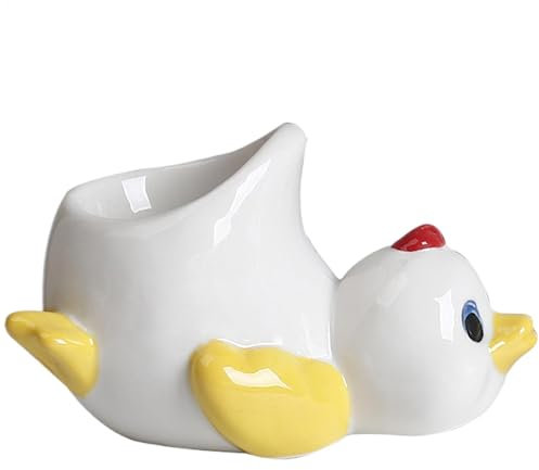 Acunny Support à œufs cuits doux, support d'œufs | Poulet/canard poché Coquetier en céramique - Présentoir amusant en forme d'animal - Plateau sûr pour la famille, les amis