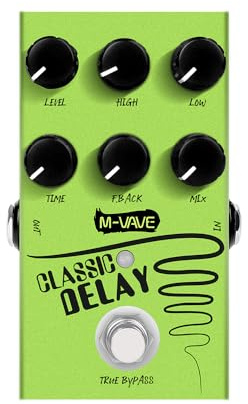 M-VAVE CLASSIC DELAY Analog Delay Pedal - Vintage Style, 600ms Warm Analog Delay, Dual Power (9V/USB), TRUE BYPASS for Guitar/Keyboard