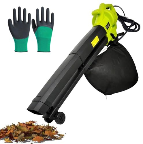 3-in-1 Garden Tool: Leaf Blower, Vacuum, and Mulcher with 40L Collection Bag, 16:1 Shredding Ratio for Efficient Leaf, Snow, and Dust Cleaning