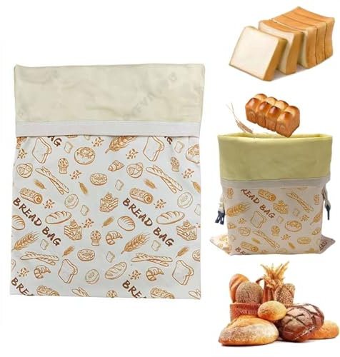  Reusable Beeswax Bread Bags for Sourdough & Homemade Bread – Extra Large Cotton Food Storage Bags, 17x13 Inch, Plastic-Free Alternative to Keep Bread Fresh Longer (1 Pcs)