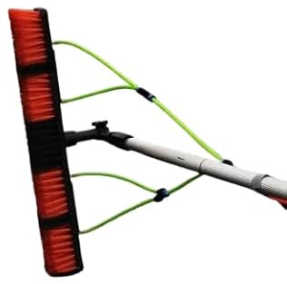 Window Cleaning Water-fed Pole 40ft 12m Extendable Telescopic Brush Squeegee Attachment with Backpack Window Professional Washer Kit