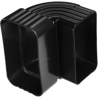 PENIKOKO Adaptateur Coudé Raccord Métallique pour Alliage D'aluminium, à Angle Droit Noir Filtre Gouttière, Tuyau de Gouttière, Remplacement Extérieur