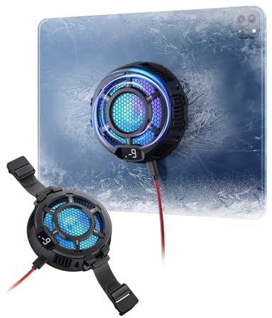 darkFlash Enfriador para iPad, magnético y clip trasero 2 en 1 para iPad/Surface Pro/Samsung Tab, ventilador de cubierta de vapor, funda de refrigeración para iPad de 30 W con pantalla de temperatura