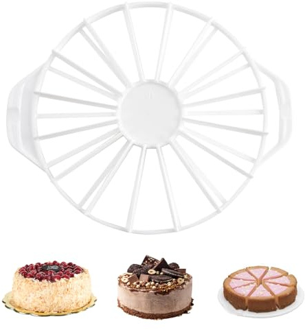 Cheesecake Slicer - 12 Inches Round Reusable Cake Cutter for Family, Material with Even Serving Function, Baking Decoration Tool for Wedding, Birthday, Picnic, Home Party, Restaurant