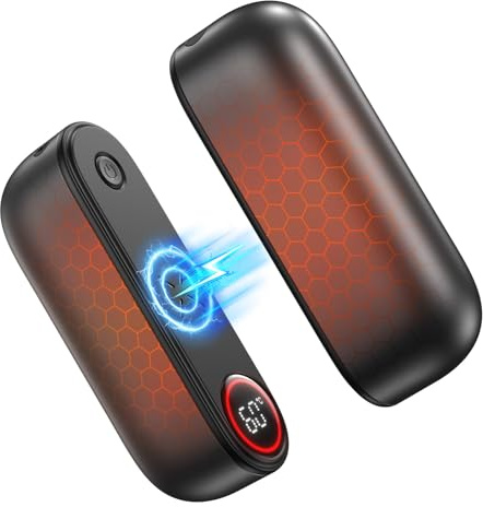 SUPPOU Chauffe Main Rechargeable 2 en 1 Magnetique,5000mAh*2Packs,Chaufferette Main Électrique,3 Niveaux de Chaleur,16 Hrs de Chaleur,Chargeur Portable USB-C,Raynauds,Cadeau,Golf,Ski,Gaming