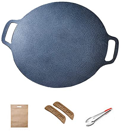 30cm Korean BBQ Grill Pan Non-Stick, Round Baking Pan & BBQ Grill Plate for Home and Outdoor Stove Cooking - Korean Round Baking