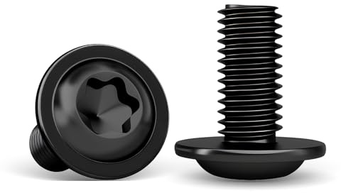 35 Stück Schrauben M6x16 mm Flanschkopfschrauben Schwarz Edelstahl Torx | M6x16 mm Schwarz Edelstahl A2 V2A mit Torx und Vollgewinde für Möbel, Geräte, Werkstatt und DIY