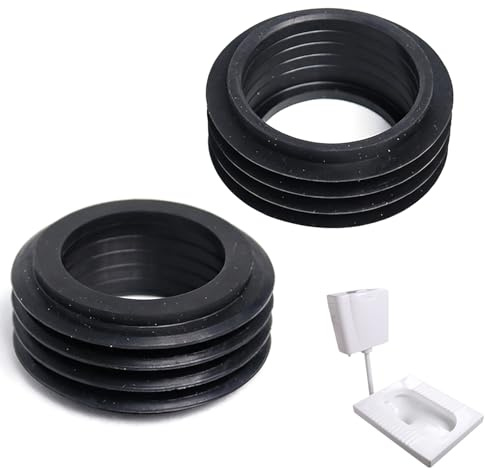 Conector de Tubo de Desagüe para Inodoro - Manguito de Goma para Cisterna, Diámetro Exterior 60 mm, Diámetro Interior 36-45 mm, Altura 25 mm - Sellado Duradero para WC