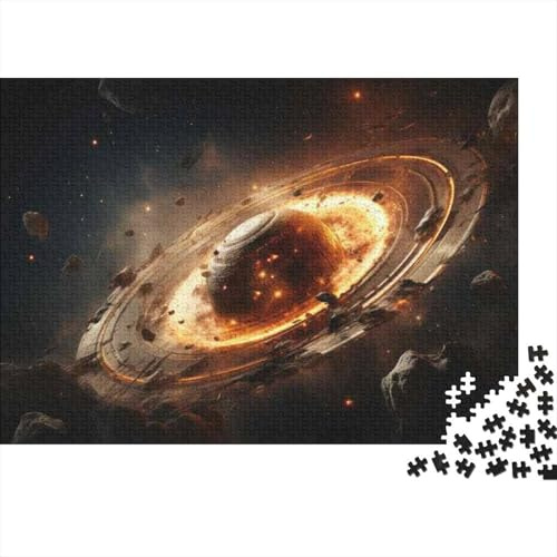 1000-Piece Adult Jigsaw Puzzle, Space Station The Ultimate Adventure, 52x38cm/1000pcs, White Cardboard Pieces for Neat Sorting; Relaxed Solo Time at Home