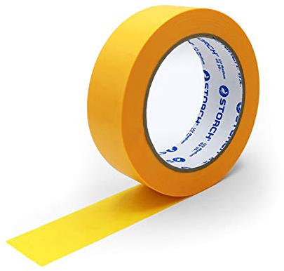 Storch SUNNYpaper Malerkreppband Klebeband - DAS GOLDENE UV MEDIUM 30 mm x 50 m (12 Stück)