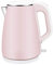 JTIAN Electric Kettle 1500W 2L Cordless, Glass Kettle with Boil Dry Protection & Auto Shut Off, BPA-Free, [Energy Class A] (Pink)