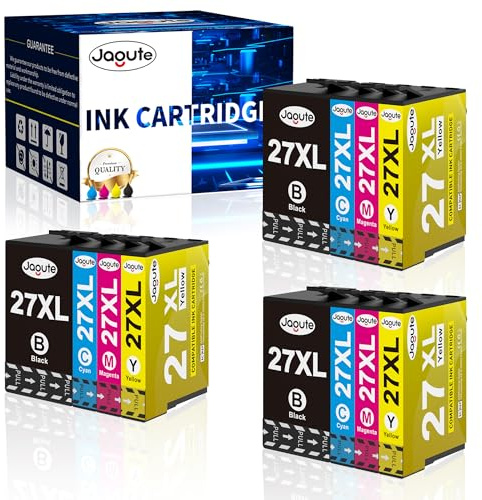 27XL Druckerpatronen Kompatibel für Epson 27 XL Patrone Multipack, 12 Pack