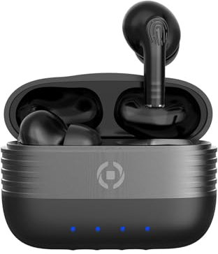 Celly SLIM1BK, Auricolari in-ear Bluetooth, Design Ultra Slim, Cuffie Stereo Senza Fili, Auricolari Neri con Magneti, Compatibili con Apple, Samsung, Huawei e Altri, Colore Black