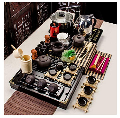 zxb-shop Tea Set Tourist tea set Kung Fu tea set teapot blue and white porcelain Chinese Kung Fu tea set cup full set Tea Gift Sets (Color : D)