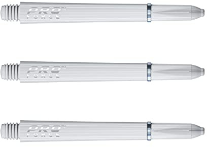 WINMAU Pro-Force White Medium Nylon Ring Grip Dart Stems - 1 Set per Pack (3 shafts in total)