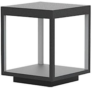 LUOYAOB Farol Pie Sobremuro Exterior Lámpara de columna cuadrada estanca IP54 Lámpara de Columna for Patio Exterior Moderno Farolas de Acero Inoxidable for Jardines y Paisajes(Size:40CM)