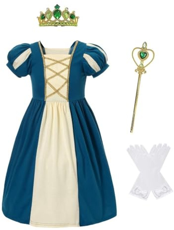 Lito Angels Disfraz Vestido de Princesa Merida con Accesorios para Niñas, Talla 2-3 años (Número de etiqueta 90)