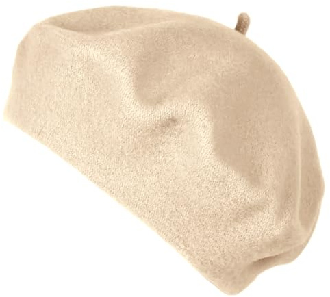 Van Der Rich ® – fransk klassisk basker basker – damer, Medelbeige, En Storlek